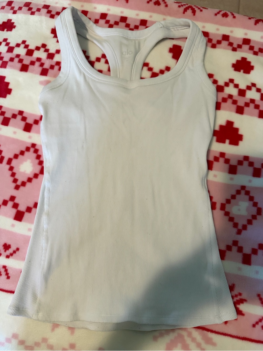 ALO Yoga Women’s Ribbed Racerback Tank Top - Picture 2 of 3